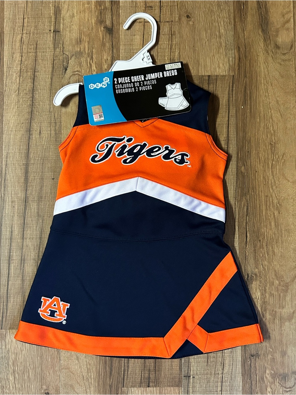 Auburn Tigers Gen2 Cheerleader Uniform Dress 2 Piece Set  Youth Size 24m